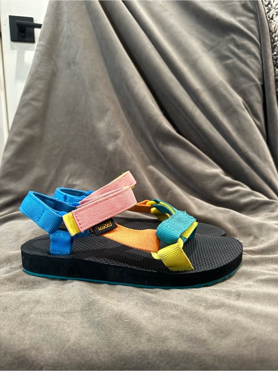 Teva Other - Teva Kids Rainbow Strap Sandals — Blue, Pink, Yellow, Orange